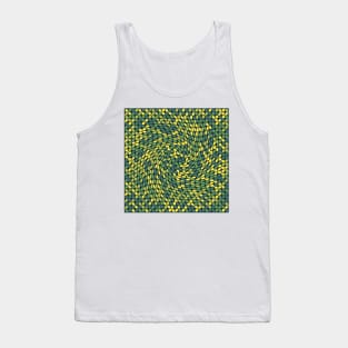 Twisted Metaballs Pattern (Green Yellow) Tank Top